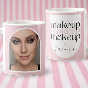 Blush Pink White Makeup Artist Cute Photo  Coffee Mug