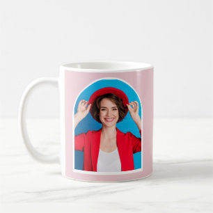 Blush Pink White Makeup Artist Cute Photo Coffee Mug