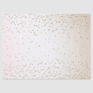 Blush Pink White Peach Ombre Gold Confetti         Tissue Paper