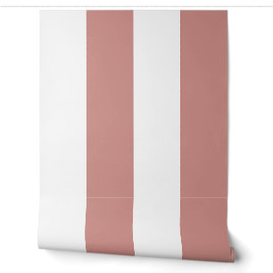 Blush Pink Wide Deckchair Stripe Wallpaper
