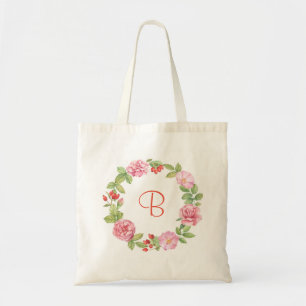 BLush pink wild roses and rose hips personalised Tote Bag
