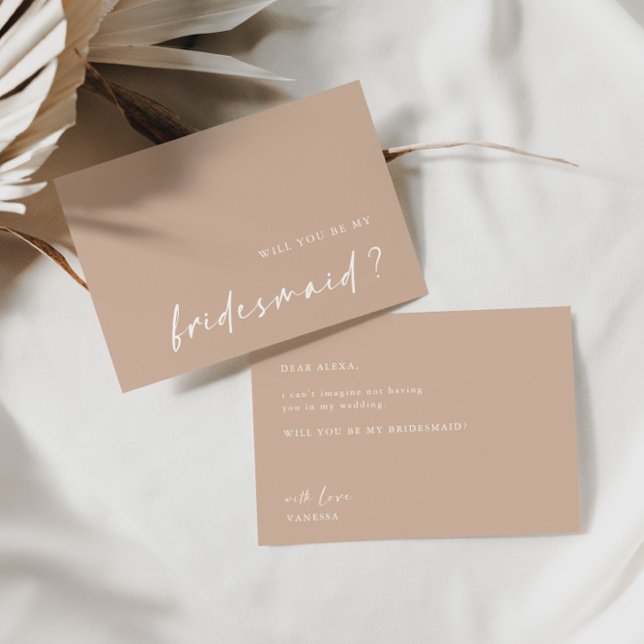 Blush Pink Will You Be My Bridesmaid Invitation (Creator Uploaded)