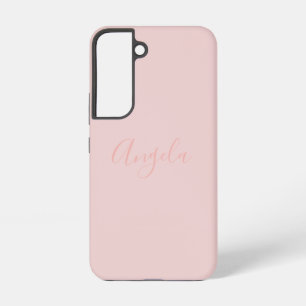 Blush Pink with Name Samsung Galaxy Case