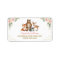 Blush Pink Woodland Animals Floral Return Address