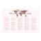 Blush Pink World Map Travel Theme Seating Chart