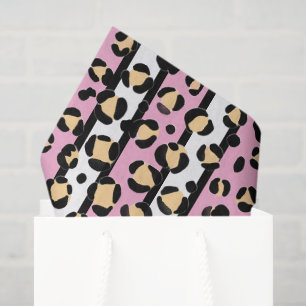 Blush Pink Yellow Leopard Print Tissue Paper