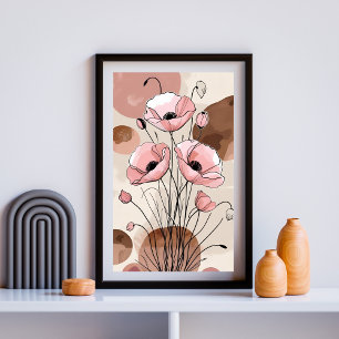Blush Poppies Photo Print