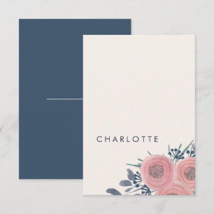 Blush Poppies Pre-Printed Place Cards