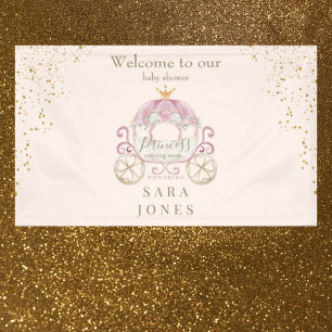 Blush Princess Arriving soon Baby Shower Banner
