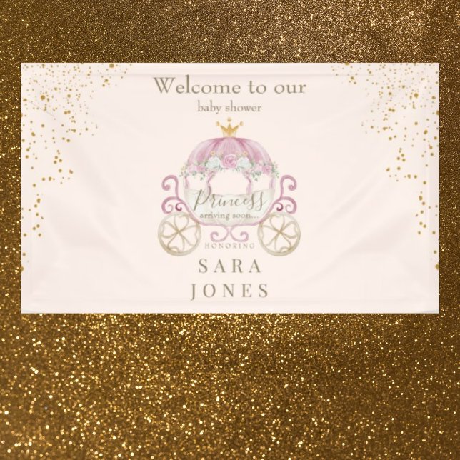 Blush Princess Arriving soon Baby Shower Banner (Creator Uploaded)
