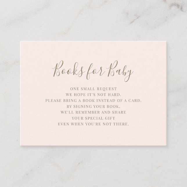 Blush Princess Carriage Books for Baby Enclosure Card (Front)