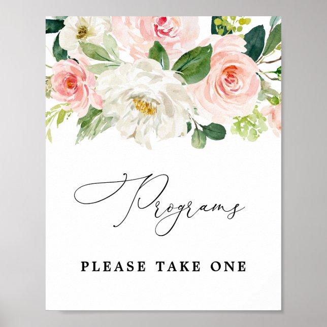 Blush Programs Please Take One Sign (Front)