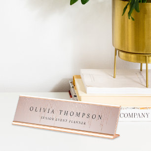 Blush Rain Desk Name Plate