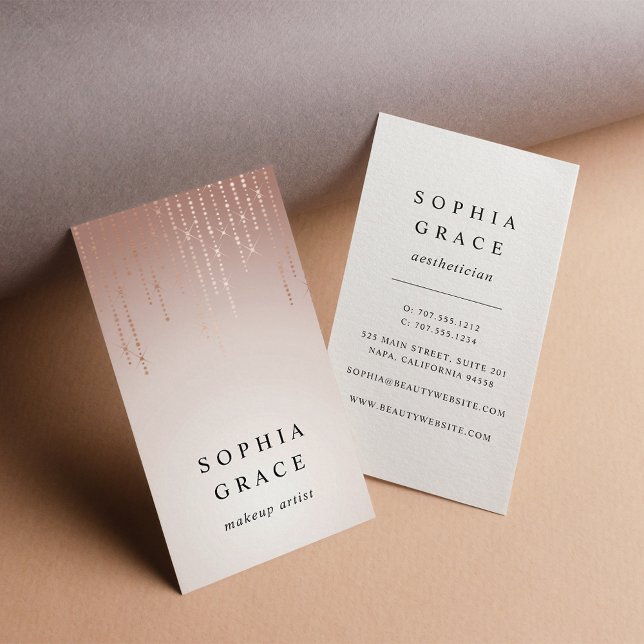 Blush Rain Makeup Artist Business Card (Creator Uploaded)
