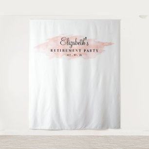 Blush Retirement Party Backdrop, Photo Booth Prop Tapestry