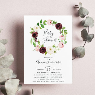 Blush Romance Baby Shower Invitation