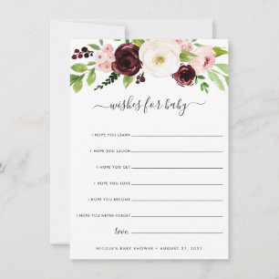 Blush Romance Wishes for Baby Card