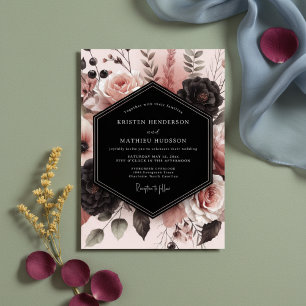 Blush Rose Botanical Romance Wedding Invitation