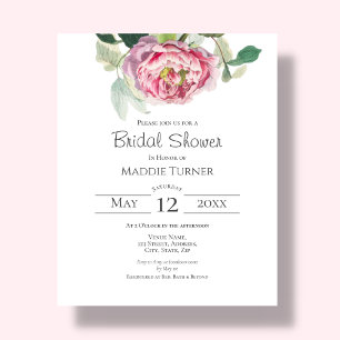 Blush Rose   Bridal Shower Invitation