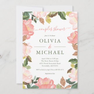 Blush Rose Couples Shower Invitation