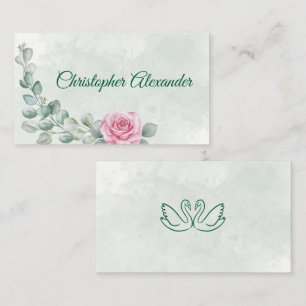 Blush Rose & Eucalyptus Wedding Place Card