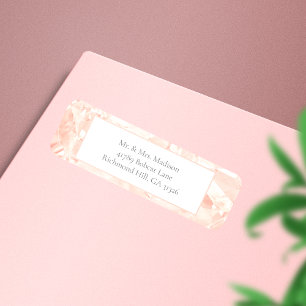 Blush Rose Gemstone Return Address Labels