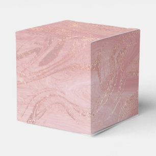 Blush  Rose Gold Blush Pink Marble Favour Gift Favour Box