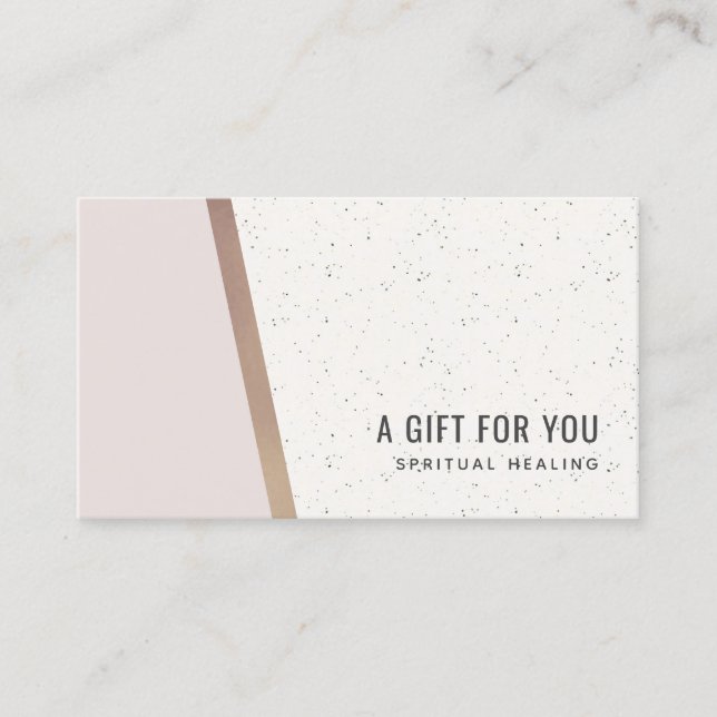 Blush Rose Gold Ceramic Geometric Gift Certificate (Front)