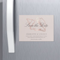 Blush & Rose Gold Conch Wedding Save the Date