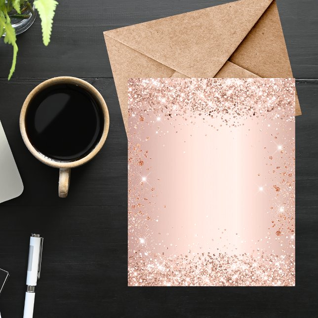 Blush rose gold confetti paper sheet (Creator Uploaded)