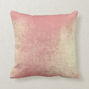 Blush Rose Gold Coral Ombre Abstract Minimal Paste Cushion