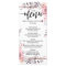 Blush & Rose Gold Framed Floral Wedding Menu