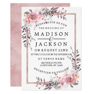 pink wedding invitations zazzle co uk