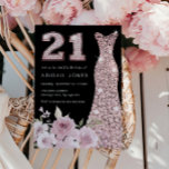 Blush & Rose Gold Gown 21st Birthday Party Invitation<br><div class="desc">Blush & Rose Gold Gown 21st Birthday Party Invitation

See matching collection in Niche and Nest Store</div>