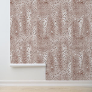 Blush Rose Leopard Animal Wallpaper