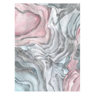 Blush rose marble - pastel pinks and silver tablecloth
