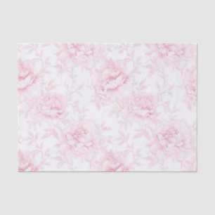 Blush Rose Outline Garden Party Tissue Paper