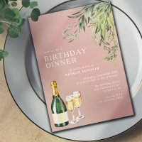Blush Rose Pink | Champagne Garden Birthday Dinner