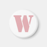 Blush Rose Pink Minimalist Family Monogram Letter 