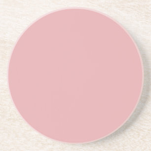 Blush Rose Pink Solid Colour Classic Elegant Coaster