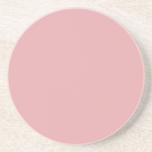 Blush Rose Pink Solid Colour | Classic | Elegant  Coaster (Front)
