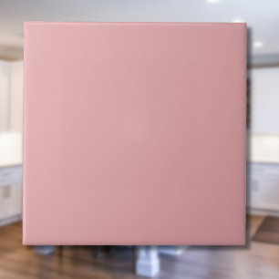Blush Rose Pink Solid Colour Classic Elegant Tile