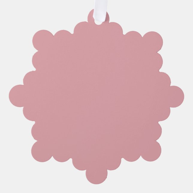 Blush Rose Pink Solid Colour | Classic | Elegant  Tree Decoration Card (Front)