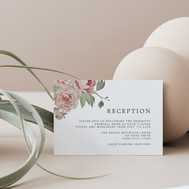Blush Rose Reception Card (Creator Uploaded)