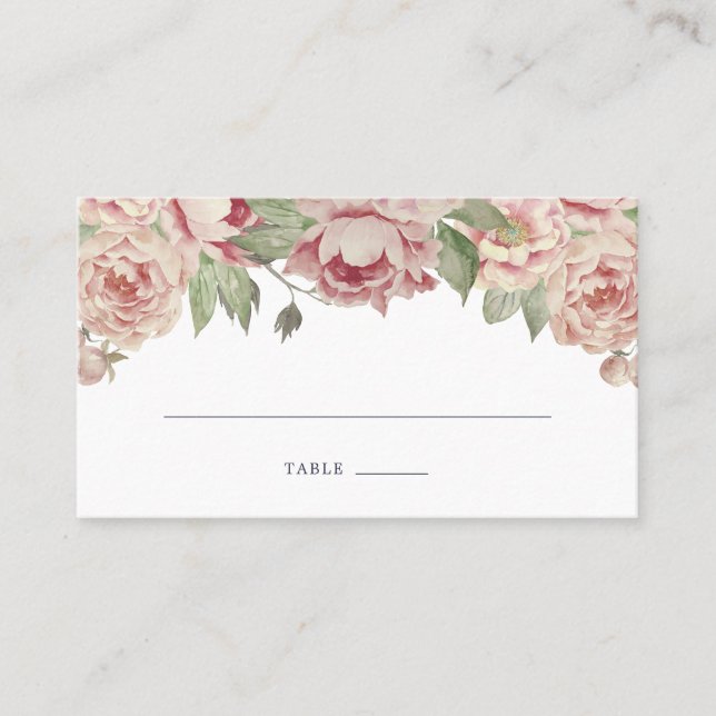 Blush Rose Seating Cards (Front)