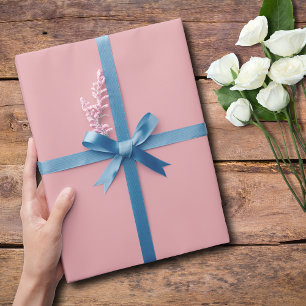 Blush Rose Solid Colour   Classic   Elegant Wrapping Paper