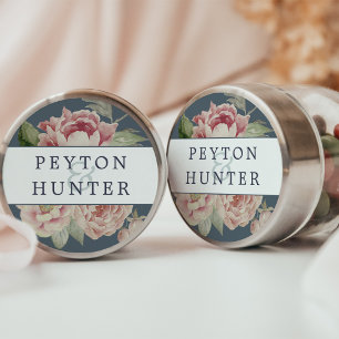Blush Rose Wedding Classic Round Sticker