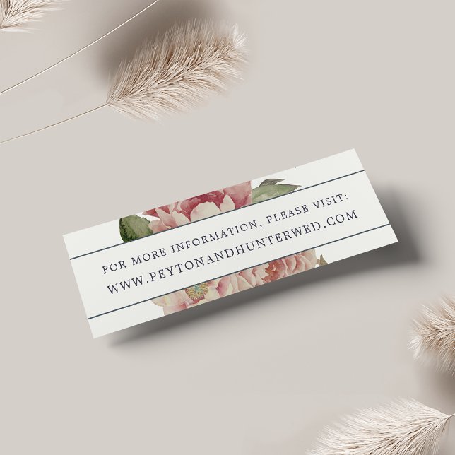 Blush Rose Wedding Website Cards | Mini (Creator Uploaded)