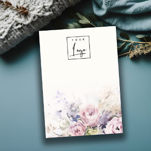 Blush Roses Floral Blank Jewellery Logo Display Business Card