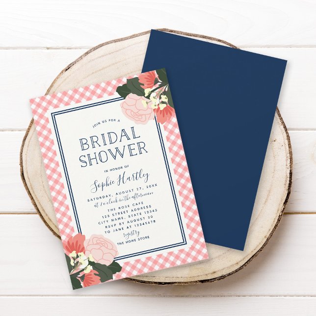 Blush Roses Floral Bridal Shower Invitation (Creator Uploaded)